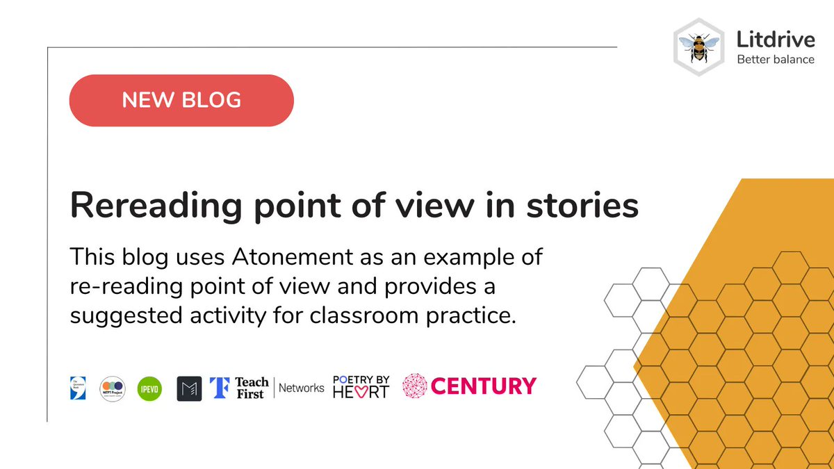 ✨ New Blog Post Rereading point of view in stories 📖 Written by @ChloeELHarrison Senior Lecturer in English Language and Literature at Aston University and Programme Director for the MA English programme Read it here: buff.ly/3ML0hV1 #LitdriveCPD @Team_English1