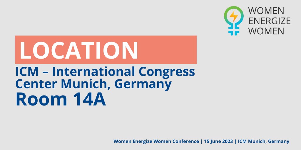 📍 Make sure you head for the right #place: same #building, but different #room this year!

See you on 16 June 2023 at the ICM #Munich, #Germany // Room 14A!

#womenenergize #energypartnerships #investment

@BMWK @giz_gmbh @bEEmerkenswert @BSWSolareV

womenenergize.org/program/