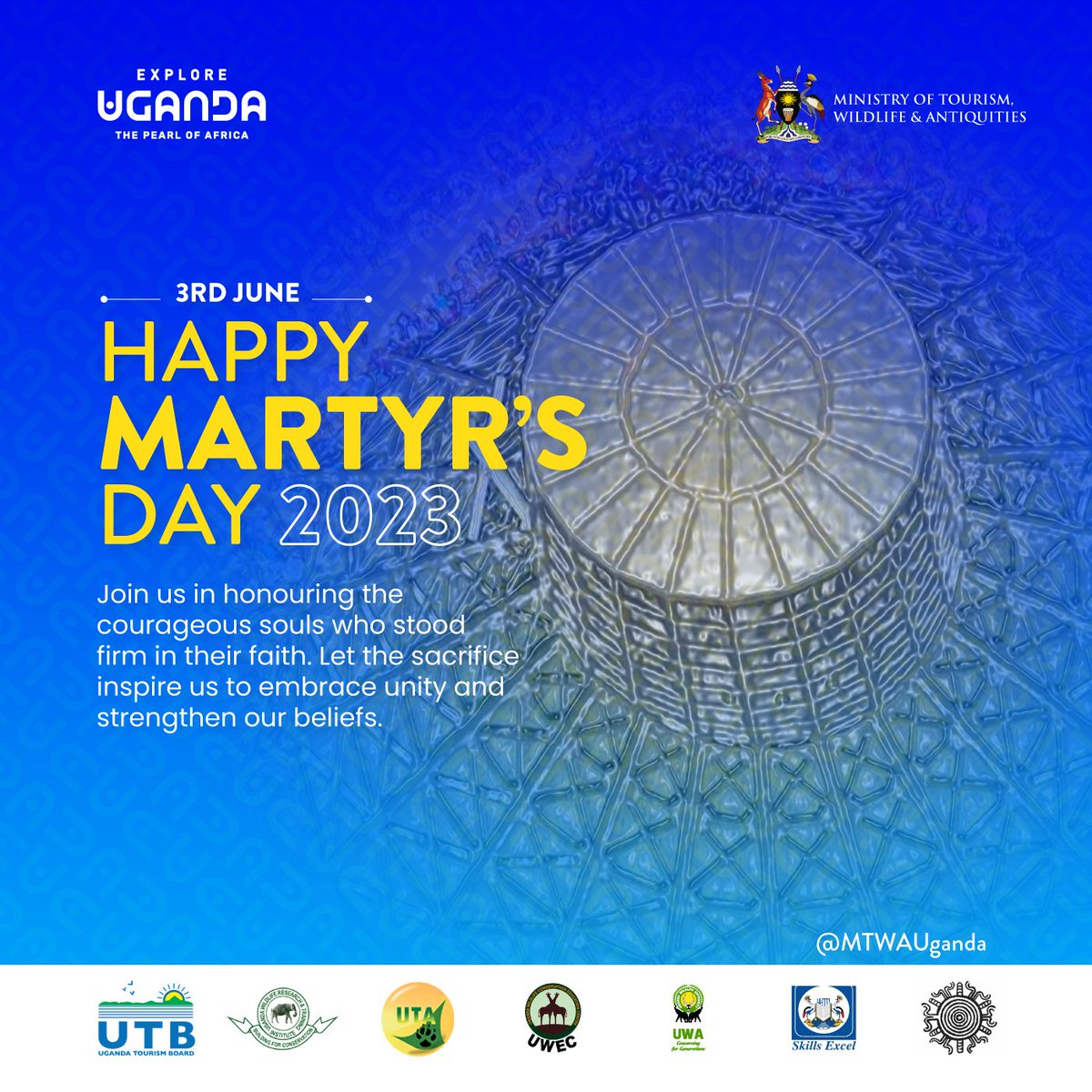Ministry of Tourism-Uganda (@mtwauganda) on Twitter photo Every 03rd June,thousands of Christian faithfuls from far & near congregate at #Namugongo in commemoration of the martyrs that sacrificed their lives for their faith. We celebrate this special day & value it's faith based tourism potential.<a href="/mugarra/">Hon.Bahinduka Mugarra Martin</a> <a href="/ExploreUganda/">Explore Uganda 🇺🇬</a> Every 03rd June,thousands of Christian faithfuls from far & near congregate at #Namugongo in commemoration of the martyrs that sacrificed their lives for their faith. We celebrate this special day & value it's faith based tourism potential.<a href="/mugarra/">Hon.Bahinduka Mugarra Martin</a> <a href="/ExploreUganda/">Explore Uganda 🇺🇬</a>