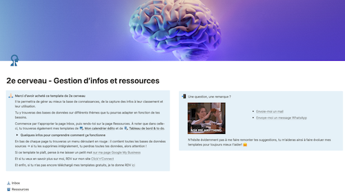 Nouveau Modèle
2e cerveau - Gestion d'infos et ressources
par Marie Gautron

Gère tes bases de connaissances, depuis la capture d’information à leur classement et leur utilisation.

imaginotion.fr/mdl/2-cerveau-…