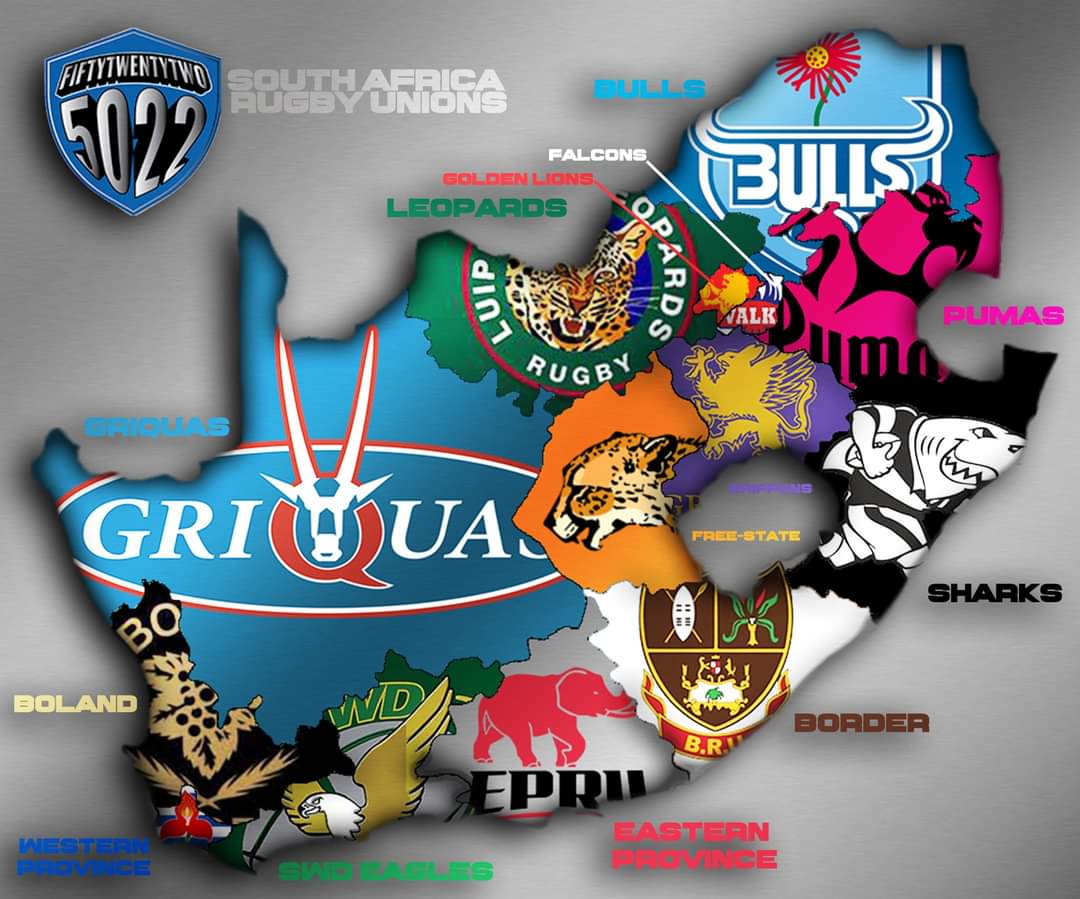 Here for my European followers the breakdown of the South Africa rugby unions/teams.

Professional teams:
WP/Stormers 
Sharks 
Lions 
Bulls
Pumas 
Griquas 
CHEETAHS.

The rest of the teams are semi pro.