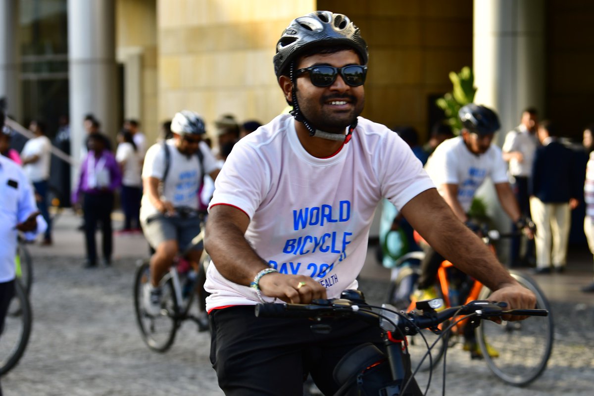 #HappyHyderabad @happy_hyderabad 
#HyderabadCyclingRevolution @HydcyclingRev has celebrated #WorldBicycleDay
#WorldBicycleDay2023
in collaboration with @MoHFW_INDIA @TelanganaHealth @BYCSIndia 

Thank you @mansukhmandviya @BRSHarish 🙏

@sselvan @DrBhairrviJoshi @DigitalMediaTS