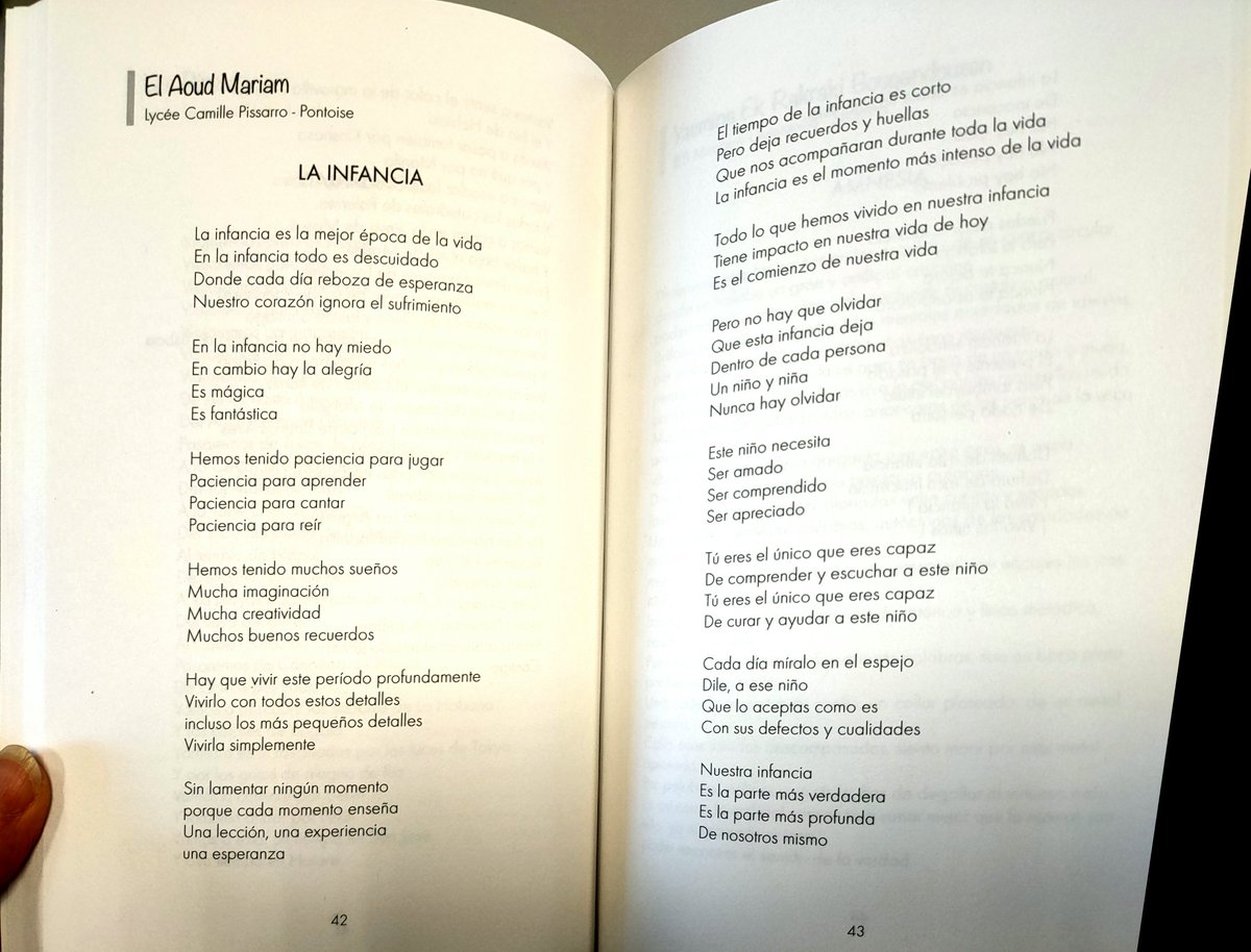 ¡Qué alegría para dos de nuestras alumnas del <a href="/LyceePissarro/">Lycée Camille Pissarro</a>! El año pasado participaron al concurso Machado y sus esfuerzos fueron recompensados al ser publicadas.Severine y Mariam ¡Bravo! 
Estoy muy orgullosa de vosotras 
#concursoMachado #FAM 
#llcerespagnol🇪🇦
<a href="/EspAcVersailles/">Espagnol_AcVersailles</a>
