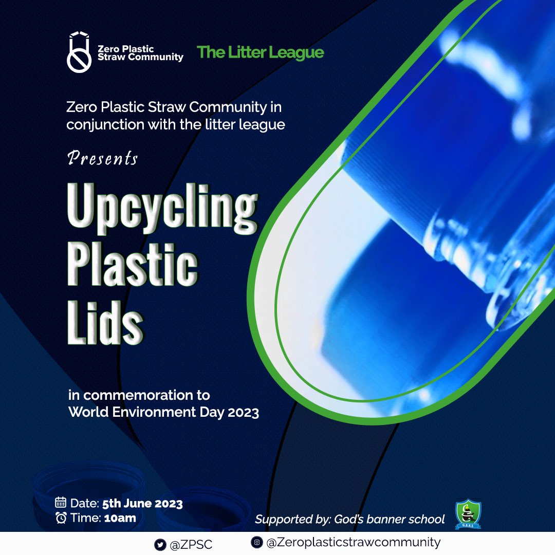 To beat plastic pollution this #WorldEnvironmentDay 

ZPSC together with the Litterleague team will be upcycling plastic lids in God’s banner school.

Join us this Monday ♻️ 

#WorldBicycleDay2023 #WorldBicycleDay #plasticlids #upcycling #upcycle #recycle