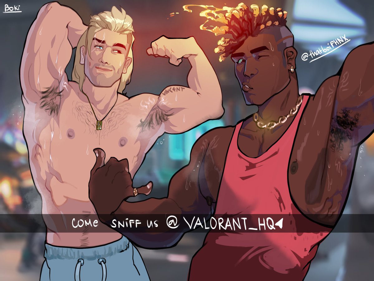 “ i heard our beloved admirers love us all sweaty! Me and my brother phoenix is happy to be at service. Happy pride🏳️‍🌈”

(Sova via instagram)