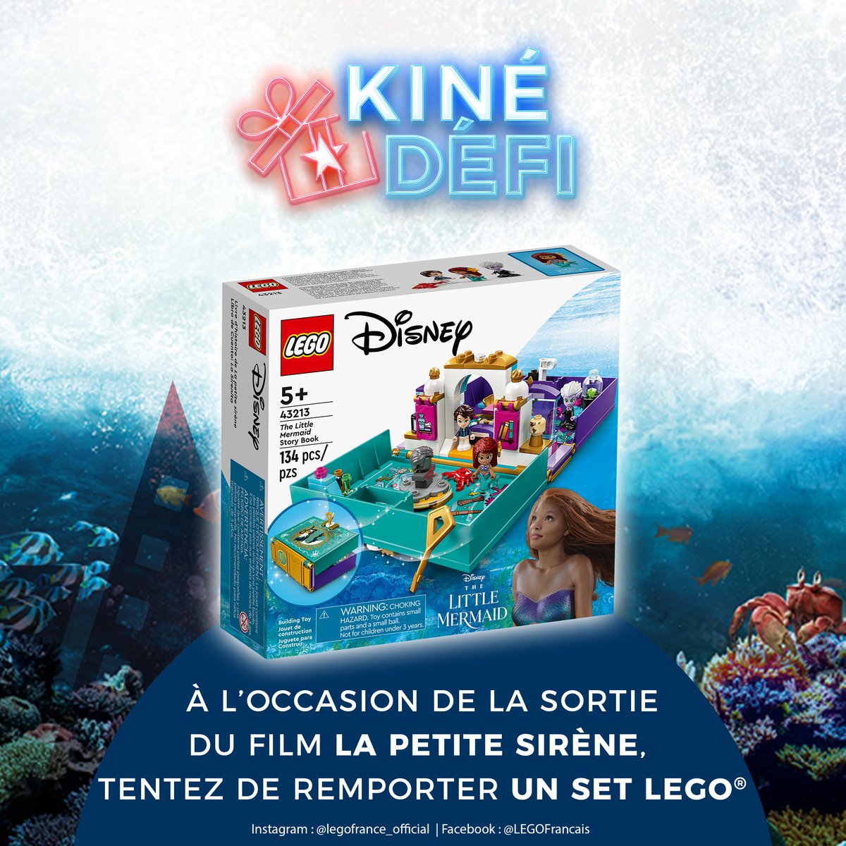 Kinepolis_FR's tweet photo. 🧜‍♀️ 𝗖𝗢𝗡𝗖𝗢𝗨𝗥𝗦 🧜‍♀️ 

À l'occasion de la sortie de #LaPetiteSirène, tentez de remporter un Story Book #LEGO aux couleurs du film !

🌊 RT + follow @Kinepolis_FR 
🌊la ville de votre Kinepolis en comm' 

Les gagnants seront contactés par message privé. Bonne chance 🍀 https://t.co/8iffcJ41cs