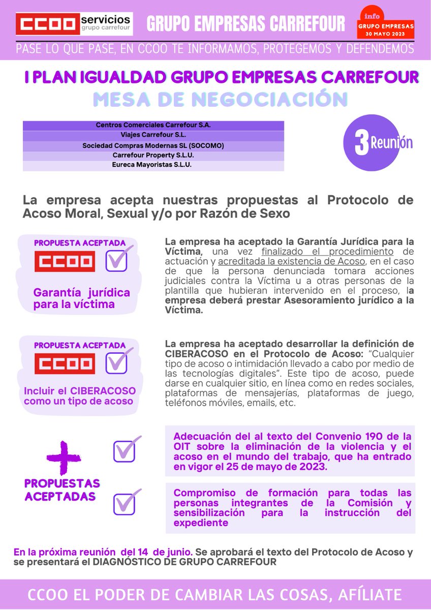 Grupo CCOO Carrefour tweet media