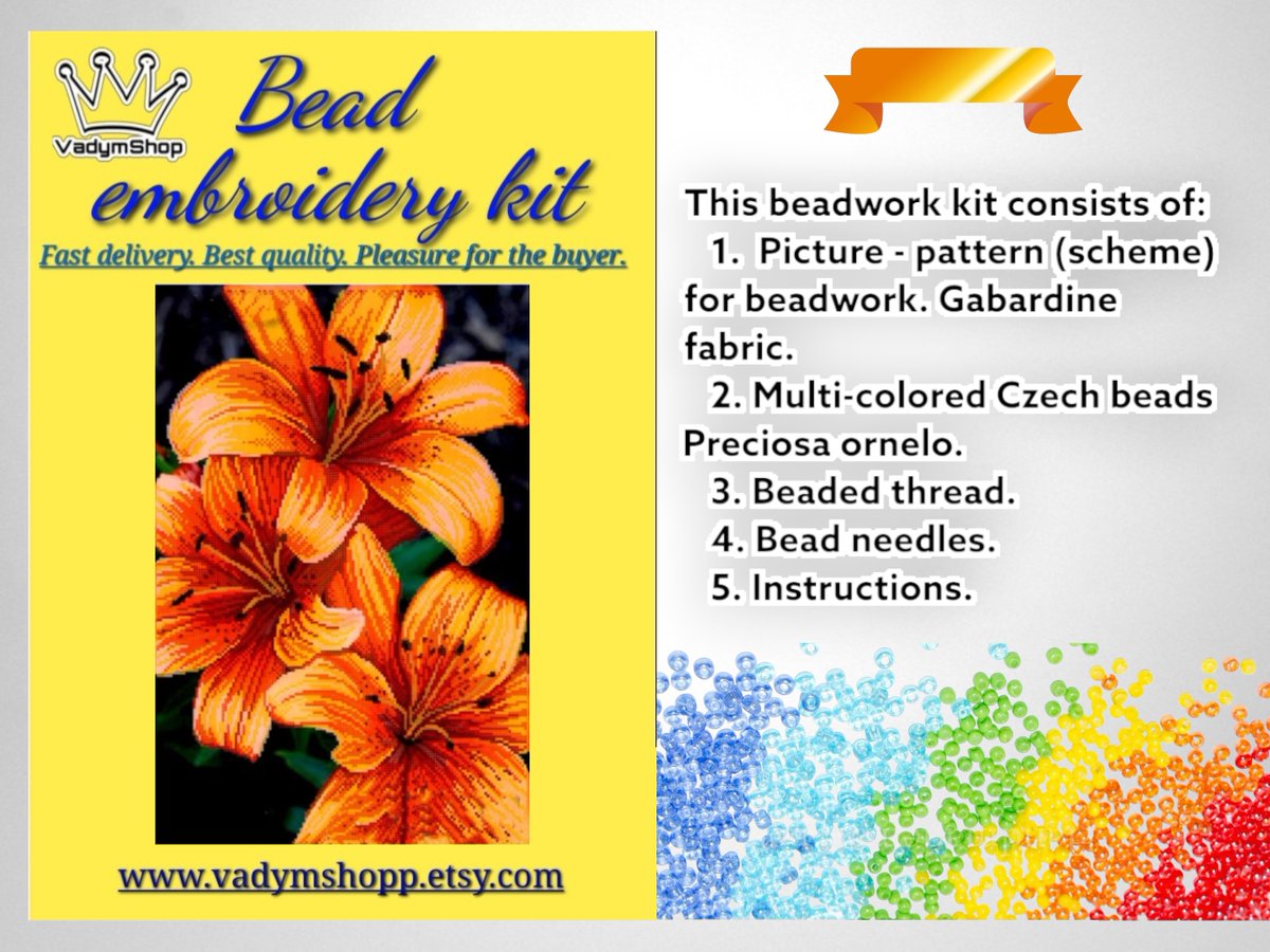 Bead embroidery kit 'Flowers Lily'. See more in my shop...
etsy.com/VadymShopp/lis…
#beadembroiderykit
#diycraftkit
#beadkit
#beadedembroidery
#beadedneedlework
#beadworkkit
#diybeadkit
#diykit
#embroiderypattern
#handmadegift
#needlepointkit
#embroiderykitlily
#beadingkitflowers
