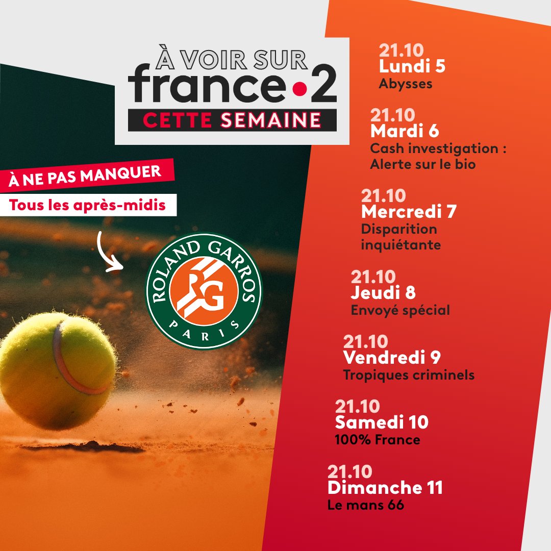 Des séries, du sport et de l'investigation. Bonne semaine à toutes et à tous !