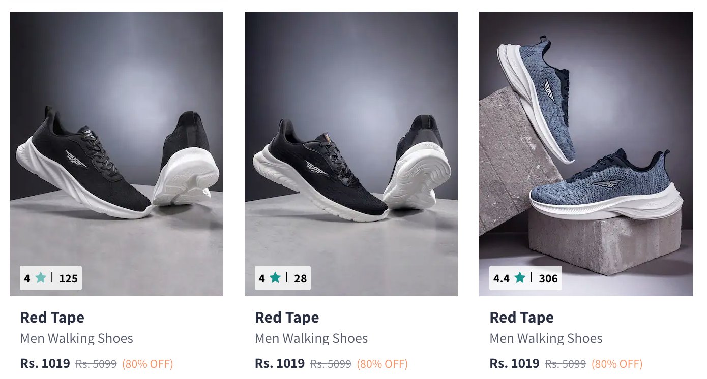 Red tape deals shoes 7 off