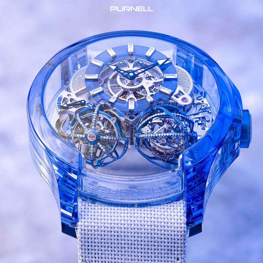 purnell_watches's tweet photo. Escape II Blue Absolute Sapphire 
Unique Piece 
Housing the World's Fastest Double Triple-Axis Tourbillon

#morefuturethanpast #purnellwatches #swisswatches #swissmade #watches #watchcollector #watchgeek #watchlovers #ericcoudray #watchaddict https://t.co/J4LbGOEEQo
