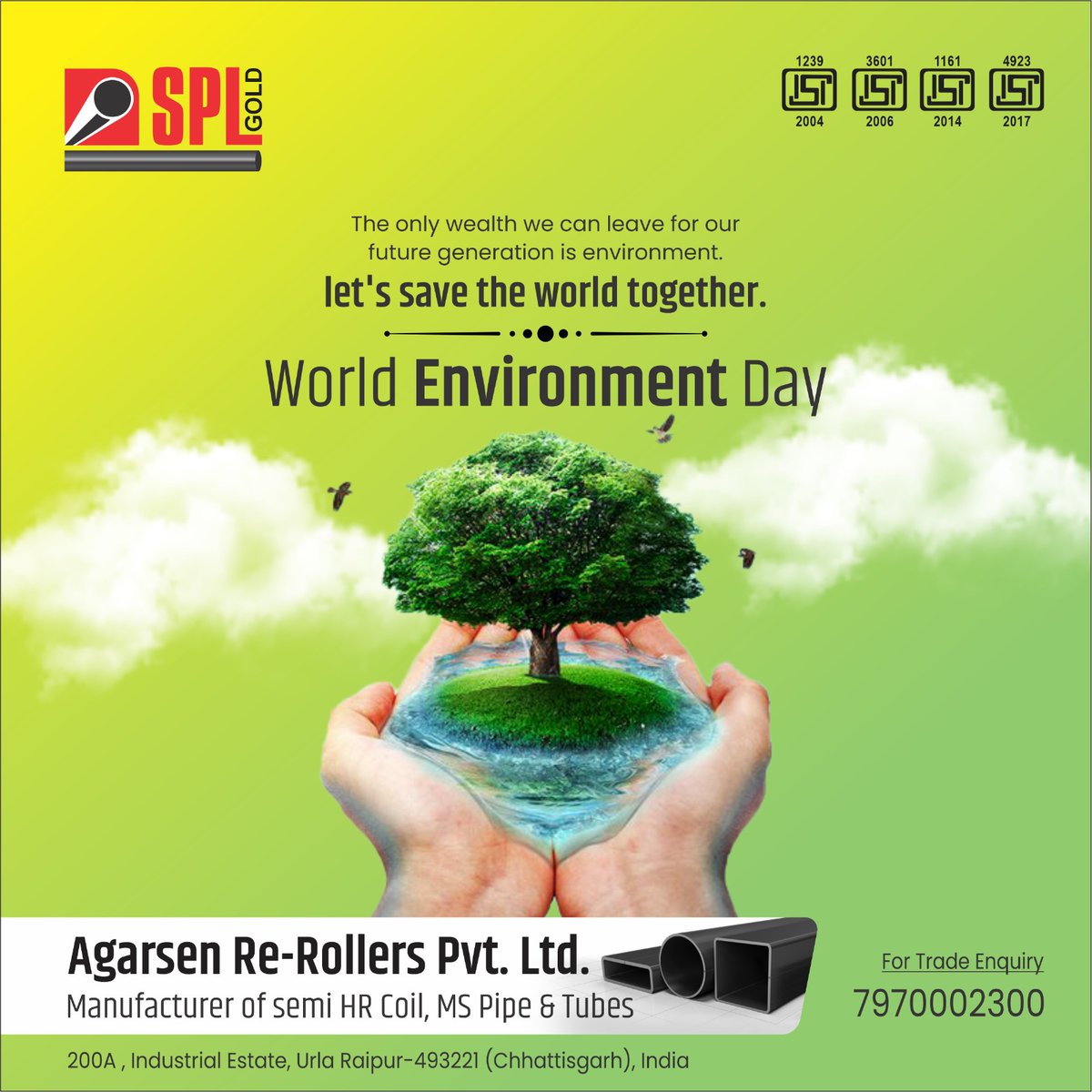 The only wealth we can leave for our future generation is environment. let's save the world together. Happy World Environment Day
#WorldEnvironmentDay2023 #EnvironmentalEducationWeek #SaveEnvironmentForFuture #EnvironmentalImpact #environmentallyconscious #EnvironmentDay23