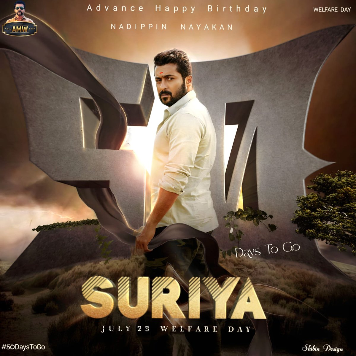 amwofficial3's tweet photo. Advanced Happy Birthday @Suriya_offl design:@shibin_Design #Suriya @AKSFWA1 https://t.co/NquThDYdl9