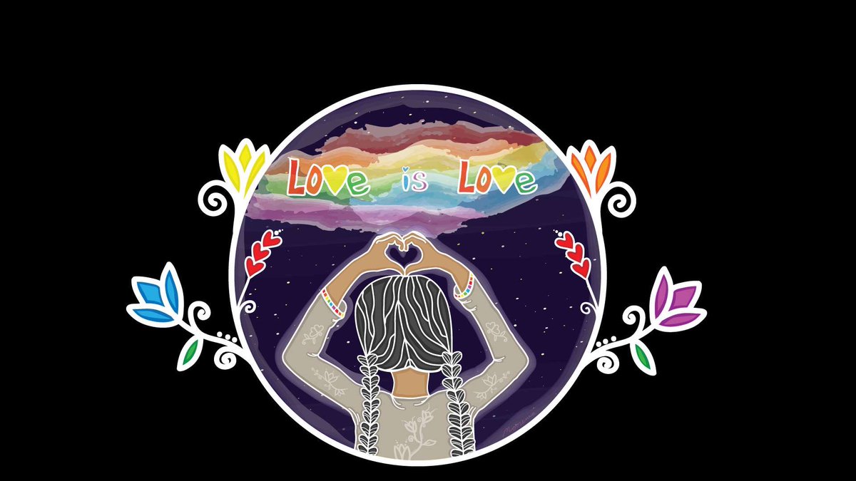 Moonemis's tweet image. In honour of #pridemonth I created an #indigenous pride design ❤️🧡💛💚💙💜 because #loveislove no matter who you are or who you love, I support you! ✊🏽 #LGTBIQA 

@4DirectionsTeam 🧡