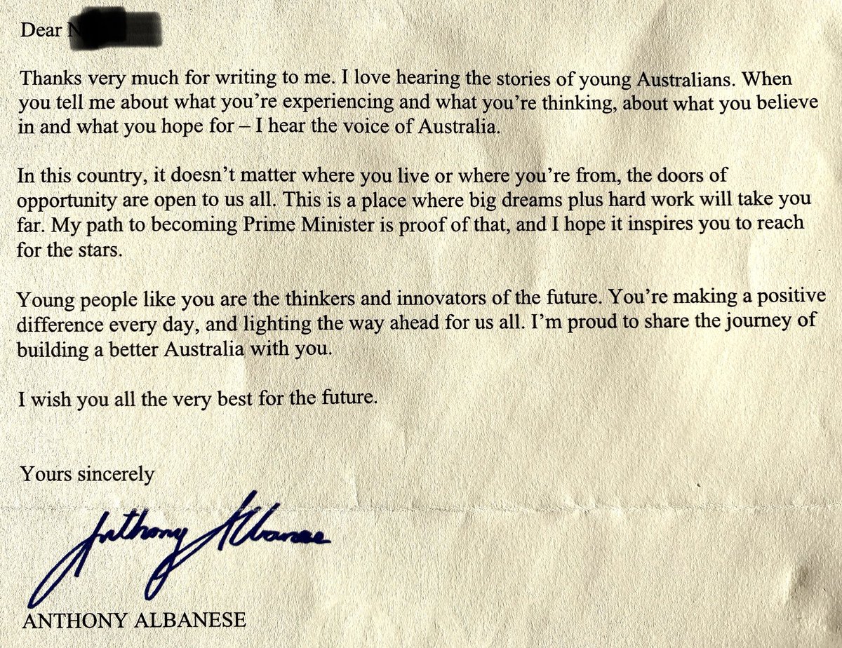 When my 13 year old child wrote to @AlboMP asking him why he was letting a level 3 biohazard run rampant through the community- jeopardising vulnerable people including her family members - he wrote back this shit. I’m made physically ill by this level of gaslighting of our kids
