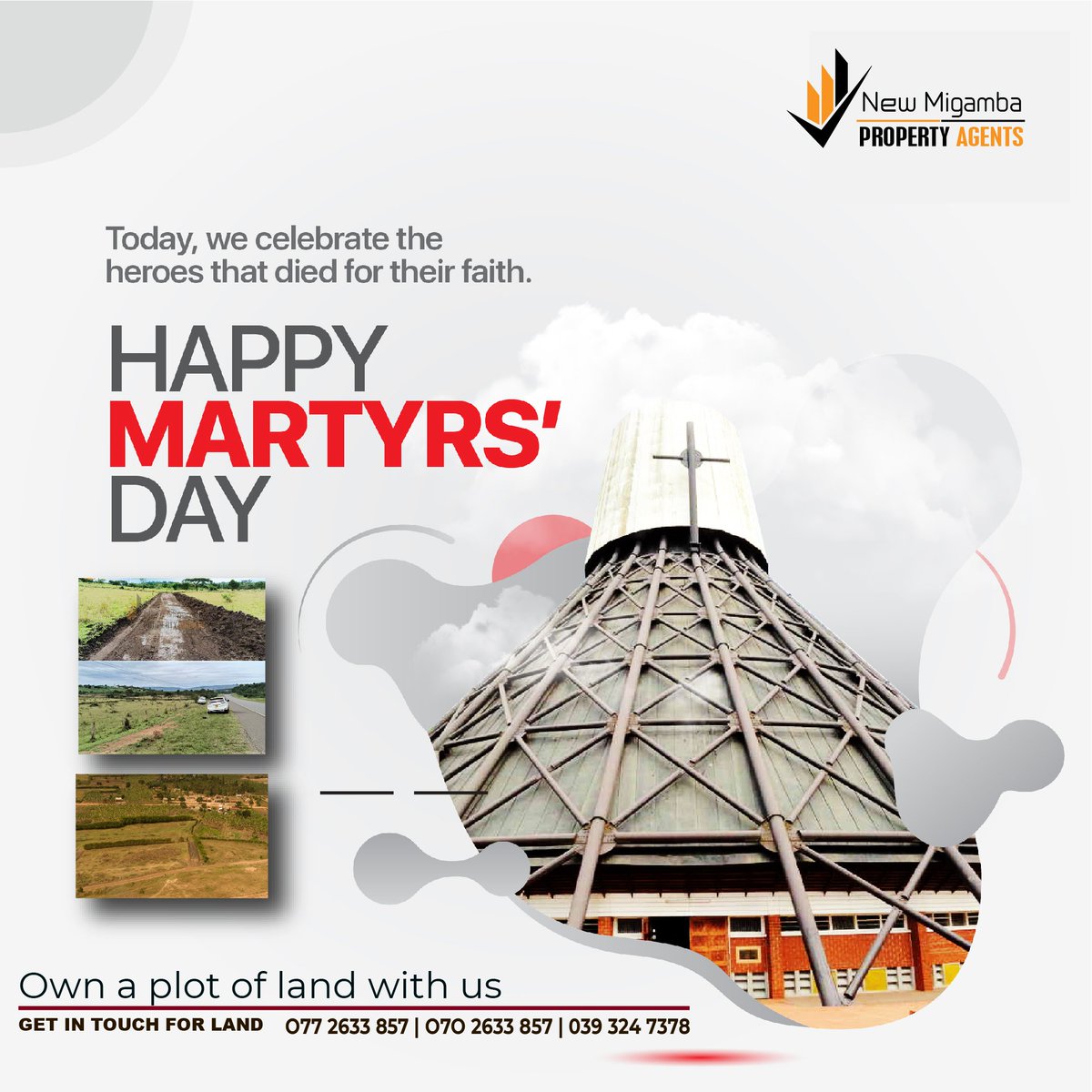 NewMigambaAgent's tweet photo. Today we celebrate those who lost their lives for a cause they believed in. 
Happy Martyrs' Day fam 🙏
#MartyrsDay2023 #Mbarara  #RealEstate https://t.co/cJvfPOICyI