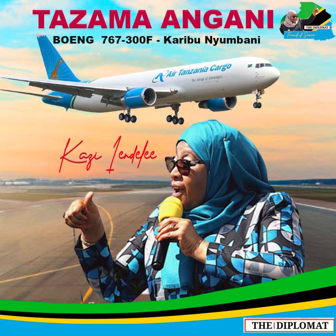 Tanzaniawall's tweet photo. Africa's first production of Boeing 767-300F will be landing in Dar es salaam today at Julius Nyerere International Airport 

Hongera Rais Samia na watanzania wote kwa ujumla kwa kuweka rekodi katika usafirishaji wa anga #B767 #300F #FirstinAfrica #Tanzania #Boeing https://t.co/IfvJxtdM2P