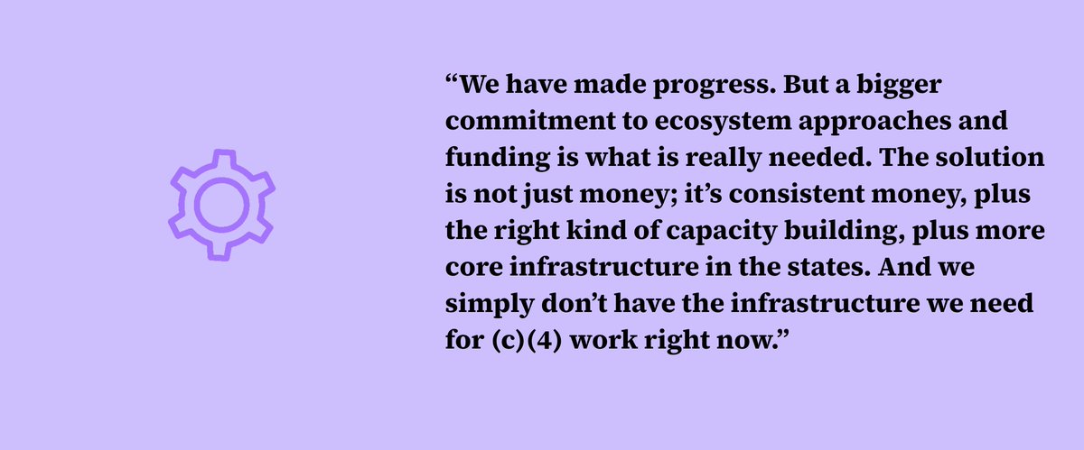 This report by @NewLeftAccel offers a set of practical steps funders can take to change giving practices to better support grassroots organizations doing bold power-building work.

beyondc3.org/#8