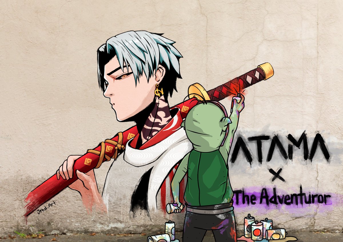TheAdventuror's tweet photo. "Art " is the key to connect. 🗝️

Excited to have @atama_nft 's painting adorning the walls of #TheAdventuror  castle🏰 as a collaboration masterpiece.🎨 

The guards will grant them early #Freemint  entry as a token of appreciation. ✨