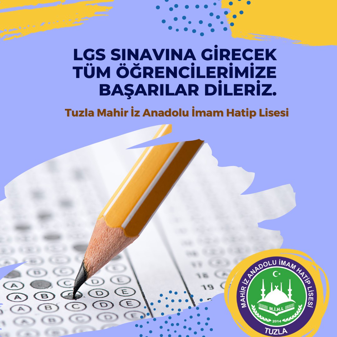 Tuzla Mahir İz AİHL (@tuzlamahirizihl) on Twitter photo Liselere Geçiş Sistemi (LGS) kapsamındaki merkezi sınava girecek tüm öğrencilere başarılar dileriz. <a href="/Tuzlamem/">Tuzla İlçe Milli Eğitim Müdürlüğü</a> <a href="/TuzlaBelediyesi/">Tuzla Belediyesi</a> #LGS2023 #LGS Liselere Geçiş Sistemi (LGS) kapsamındaki merkezi sınava girecek tüm öğrencilere başarılar dileriz. <a href="/Tuzlamem/">Tuzla İlçe Milli Eğitim Müdürlüğü</a> <a href="/TuzlaBelediyesi/">Tuzla Belediyesi</a> #LGS2023 #LGS