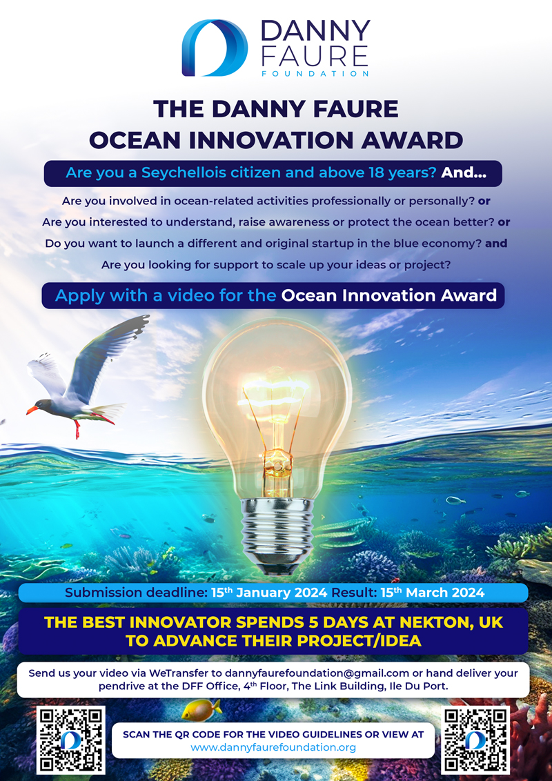 Today we have launched THE DANNY FAURE OCEAN INNOVATION AWARD.