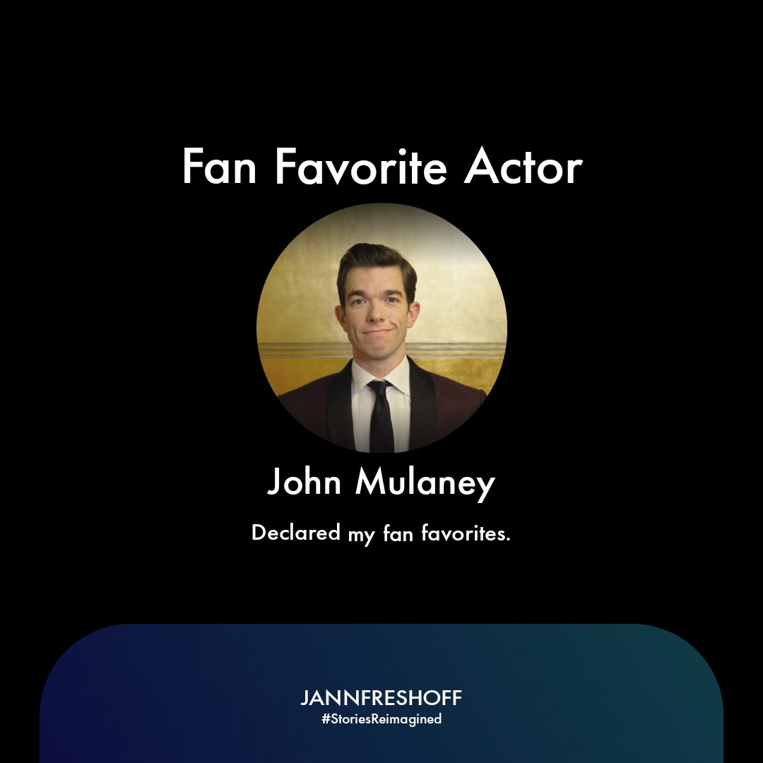 Has declared!!
My result of the winner...
#JohnMulaney is now my favorite actor!!
#fanfavorite #StoriesReimagined