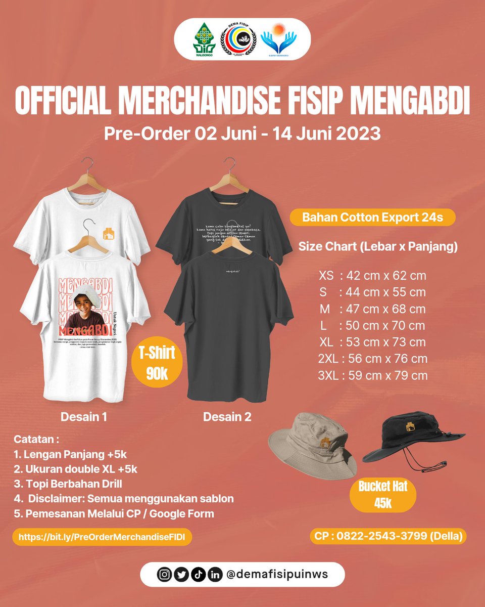 demafisipuinws's tweet photo. [MERCHANDISE FISIP MENGABDI]

FISIP Mengabdi merupakan awal dari sebuah perjalanan luar biasa yang akan tak hanya mengubah diri kita, tetapi juga dunia di sekitar. 

Merchandise dapat di pesan melalui link berikut ini👇🏻
https://t.co/o8iyIXHOrp

#demafisipuinws2023 https://t.co/Kzm6V1Hywg