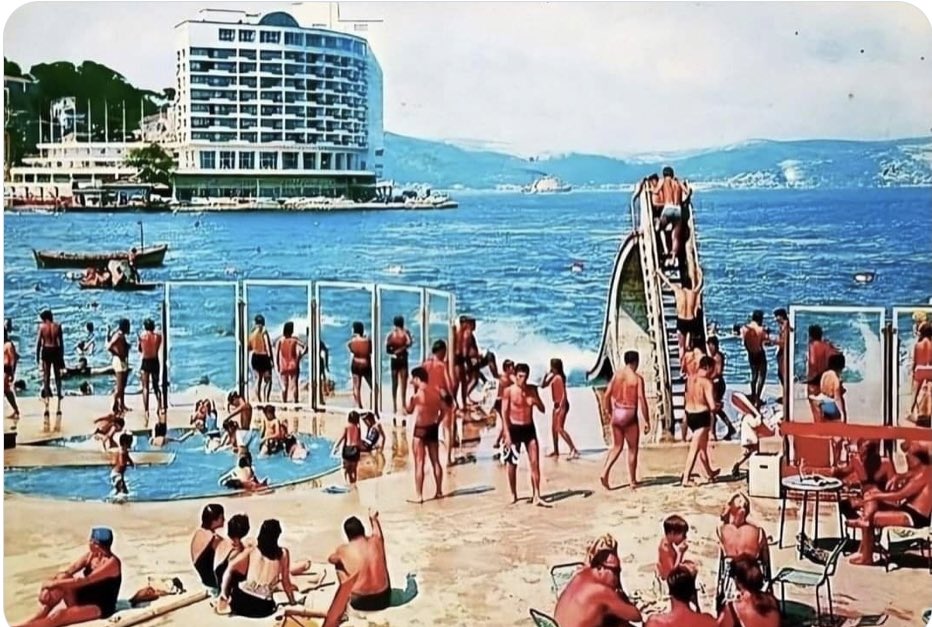 Tarabya plajı, 60’lar..