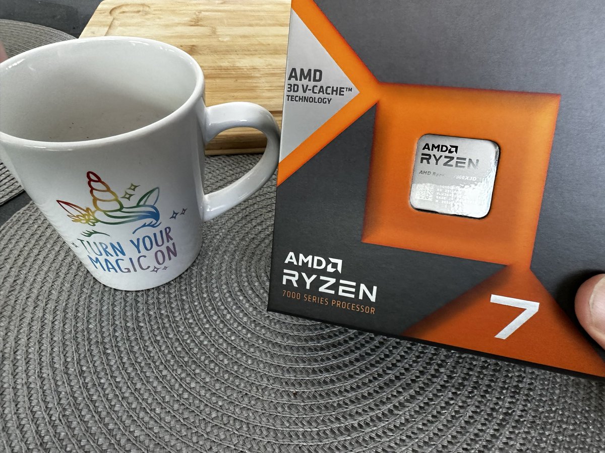Time to switch to a <a href="/AMDRyzen/">AMD Ryzen</a> 7800X3D 😎. Hopefully the new <a href="/asusrogde/">ASUS ROG DACH</a> B650E 1616 BIOS will NOT burn this puppy to death☠️. Expect nice gaming performance. #turnyourmagicon <a href="/ASUS_ROG/">ROG Global</a> <a href="/AMD/">AMD</a>