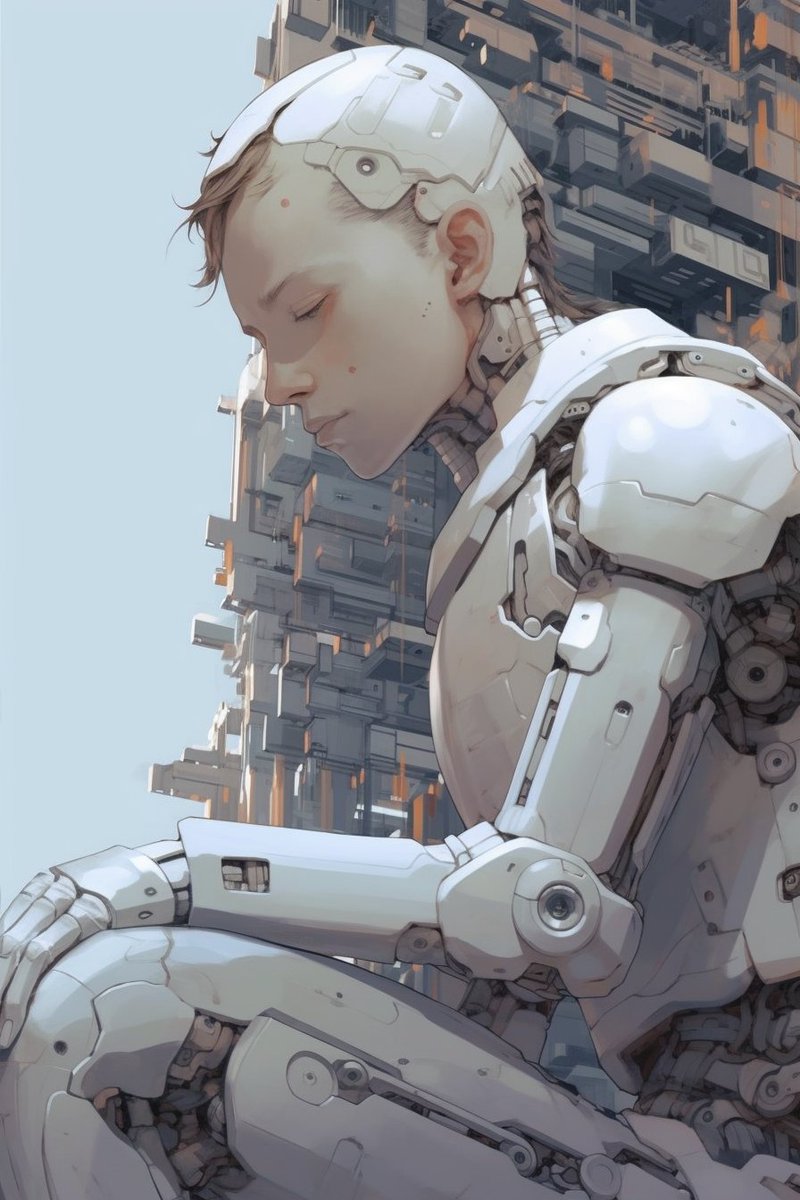 h0d1337's tweet photo. A #prompt a day, keeps the doctor away #28
◎ Pensive robots ◎
Prompt ➡️ ALT
#pensive #robots #Cyborg #futuristic
#sadrobot #anime #manga
#AIart #midjourney #AI #midjourneyv51 #niji #GenerativeArt #DigitalArt #CreativeAI #TechArt #DigitalCreativity #ArtandTechnology https://t.co/zpv739IigT