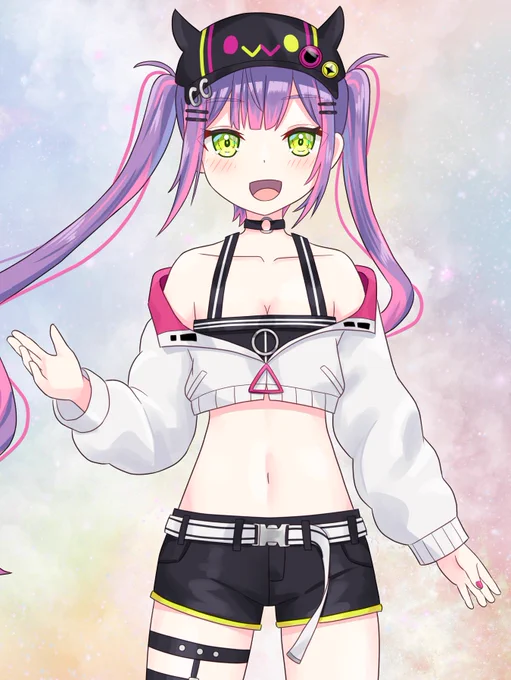 #TOWART #100日チャレンジ Day58 常闇トワ(ホロライブ) トワ様の歌声一番好き!3D配信で踊りだすトワ様マジ天使!