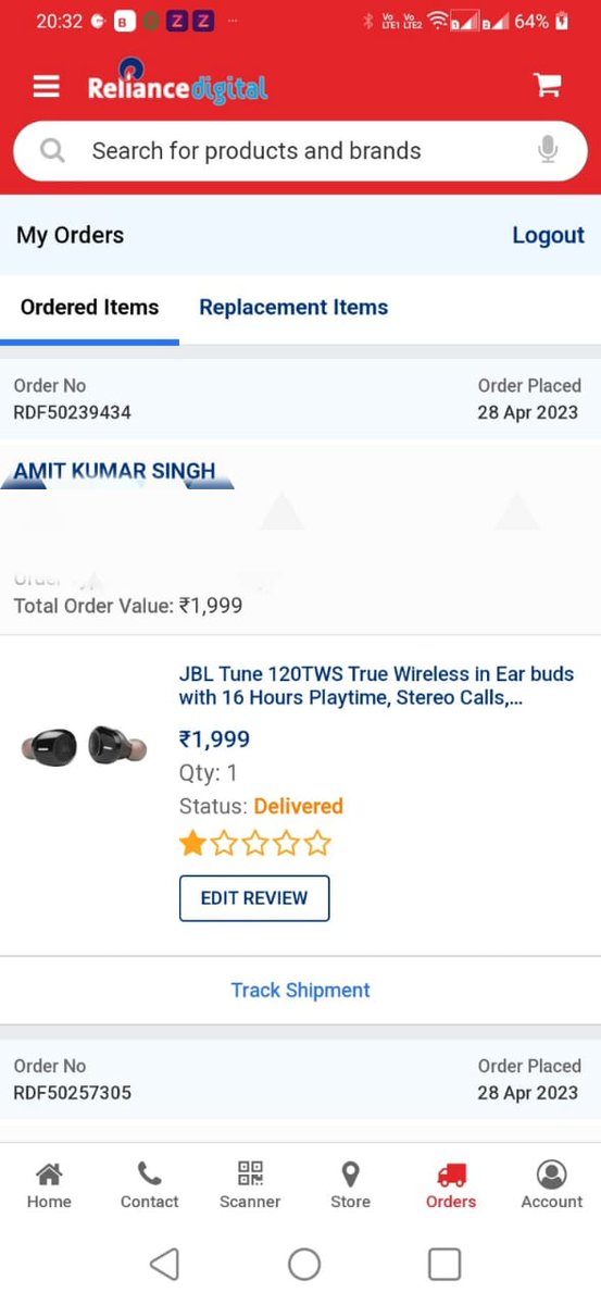 amitkrsingh1909's tweet image. Ordrd an earpod frm @RelianceDigital, rcvd a non functionl opn box set.
Snt to srvc centr @JBLaudio nw thy r unabl to creat job sheet as d modl is old.
@RelianceDigital ethr rplc or refund.
Dn&apos;t ordr 4m @RelianceDigital 
Go fr 
@amazonIN 
@Flipkart
@tatacliqscam