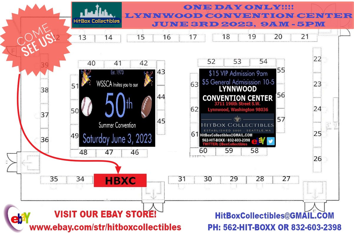 BoxCollectibles's tweet photo. Come out and see us TODAY ONLY 9A-5P at the #LynnwoodConventionCenter for the #WSSCA 50th Anniversary Summer Card Show. We have #2023BowmanMegaBaseball IN-STOCK for sale! https://t.co/xlnV37Faul https://t.co/Fr5Y0gZUPT