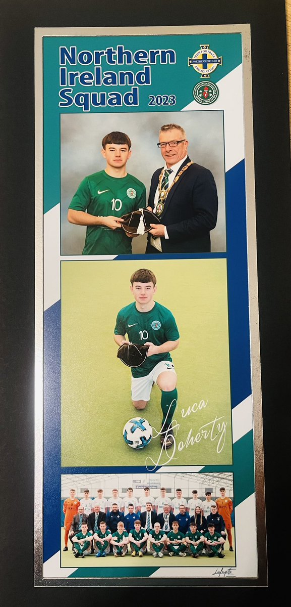 JMLDoherty's tweet photo. Lovely evening at La Mon Hotel &amp; Country club for the Northern Ireland U18 Schoolboys Caps Night 💚🤍 #NISFA #Centenaryshield #LucaDoherty https://t.co/ERfiWBgqPT