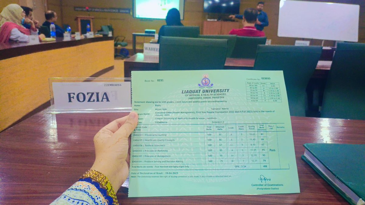 RT @DrFoziakeerio: Alhamdulilah MBA in Health/ Hospital Management result is out got 3.54 GPA in first semester https://t.co/ndCk9Ufcnk