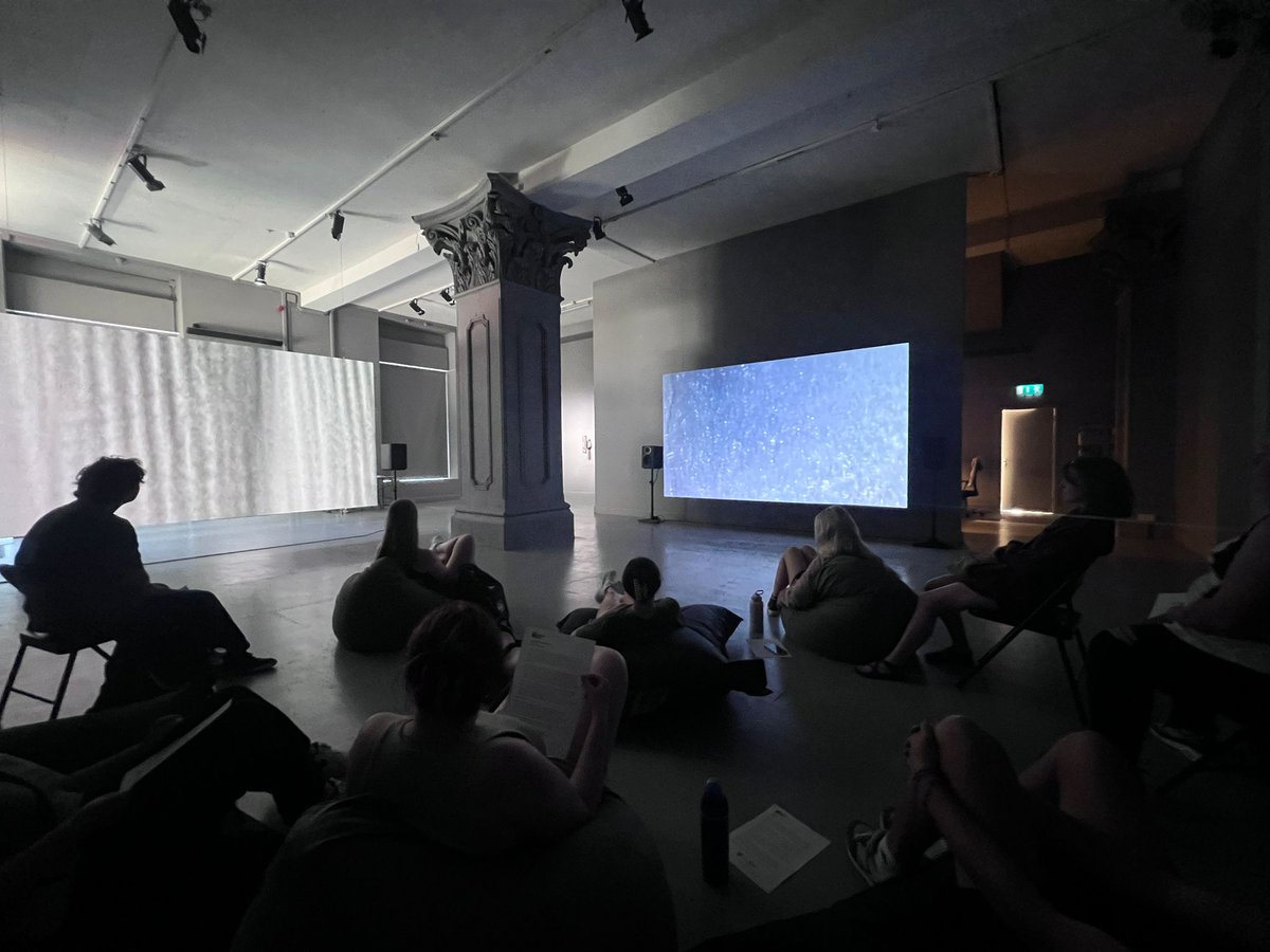 Our Study Abroad students from the USA on the
<a href="/ResearchArtsUL/">Faculty of Arts, Humanities & Social Sciences @UL</a> 'Taking Action: Campaigning for Social Justice' module enjoying a recent visit to <a href="/OrmstonHouse/">Ormston House</a> to see the Particles exhibition ormstonhouse.com/programme/part… with <a href="/islam_95_Adel/">Dr. Islam Ben Adel</a>