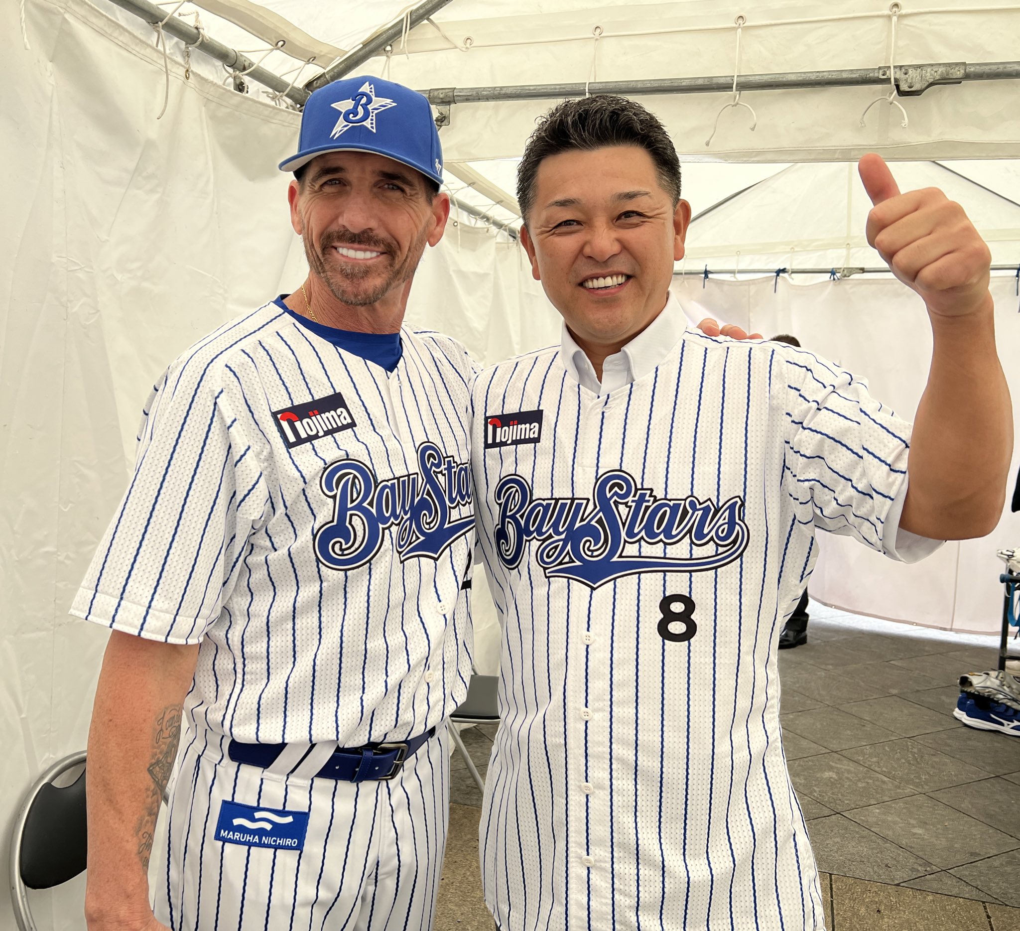 横浜ベイスターズ 谷繁元信　Lサイズ 復刻ユニフォーム 横浜DeNAベイスターズ 復刻ホームユニフォーム ＃8谷繁元信 Lサイズ