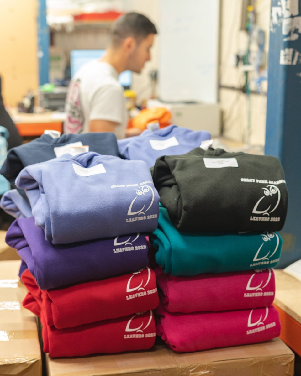 We're in the thick of the busiest time of year - our quality control team is working non-stop to check your #LeaversHoodies. Don't miss out - have you ordered yours yet? bit.ly/38l227S #SchoolLeavers #Classof2023