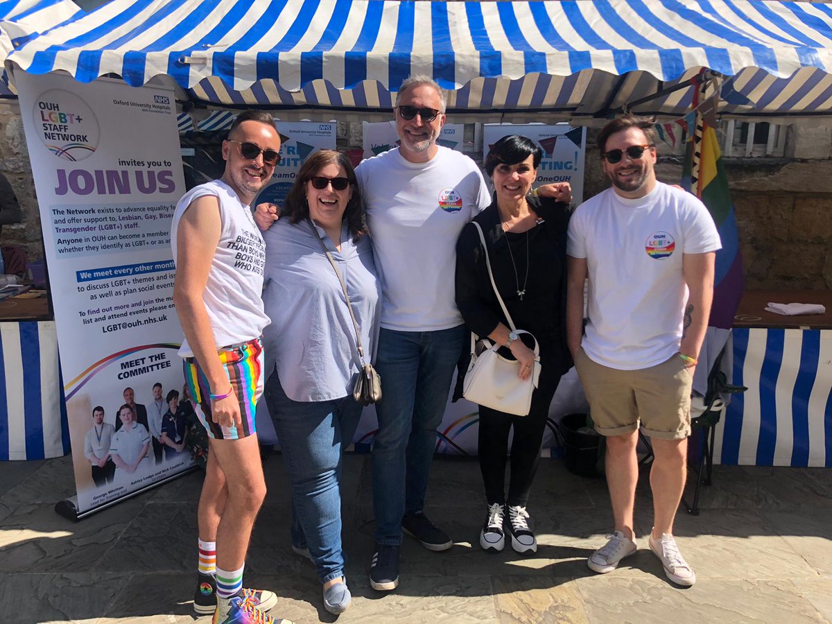 Come along and visit the <a href="/OUHospitals/">OUH</a> stand at <a href="/oxfordpride/">Oxford Pride</a> today in the Castle Quarter in Oxford and meet our LGBT+ staff network and allies #oneteamoneouh