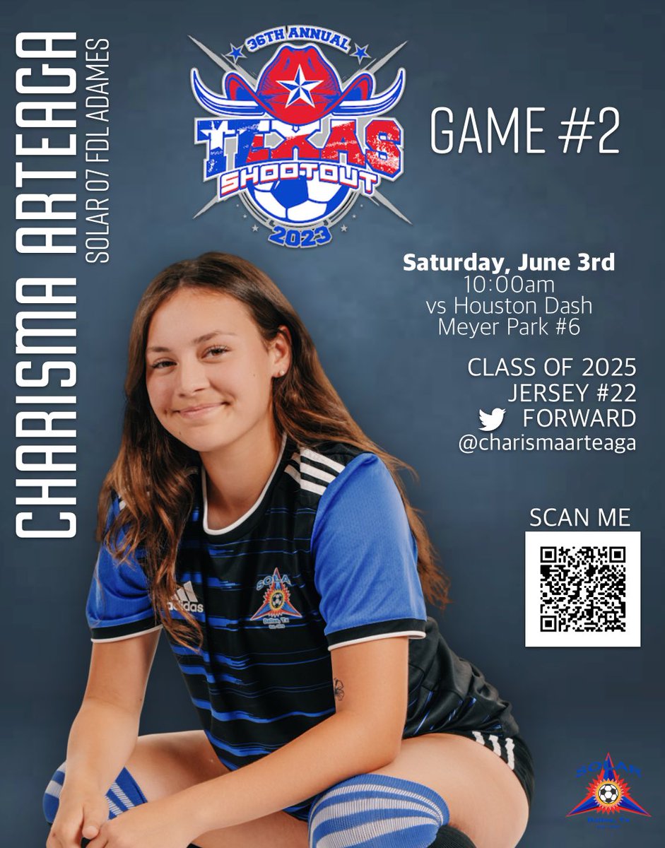 Game #2 this morning at 10am @ChallengeSoccer Texas Shootout at Meyer Park #6 @SolarSoccer07G 

#SolarNation l #WeAreSolar l #adames