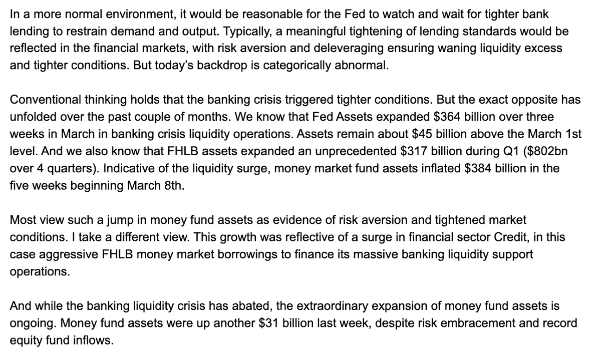 CaitlinLong_'s tweet photo. GM PEEPS☕️! Doug Noland: "Fed/FHLB liquidity operations lit a fire under a fledgling speculative Bubble [in March]...combined Fed/FHLB liquidity not that much smaller than 2008...Today, derivatives markets pose a monumental risk to financial stability." https://t.co/BeTPeIDMyt https://t.co/ecuxyoXQYc