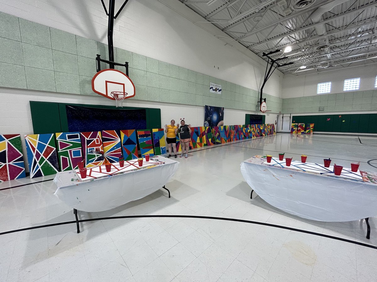 Such a fun field day with <a href="/Miss_L_Teaches/">Miss L</a> painting ceiling tiles! Our Deeper Learning committee came up with the idea and I’m so happy we were able to execute it! Thanks <a href="/Active_Gilly/">Ms. Jones</a> for setting up an amazing day! <a href="/ro2till/">Rolando Tillman</a> <a href="/GuilfordEle/">Guilford Elementary School</a> <a href="/LCPSProLearning/">@LCPSProLearning</a>