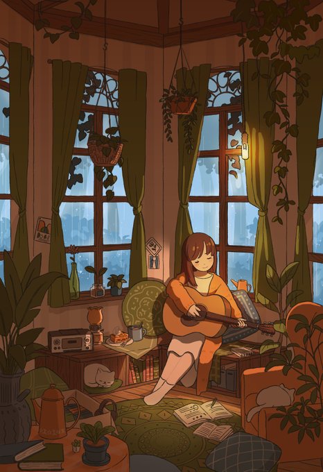 「acoustic guitar」 illustration images(Latest｜RT&Fav:50)