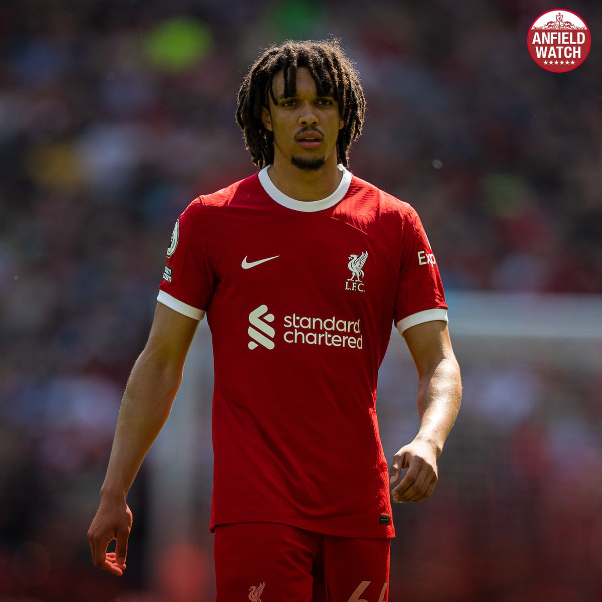 AnfieldWatch's tweet photo. Jamie Carragher on Trent Alexander-Arnold:

"I think his body language when he's in midfield, compared to when he's just playing in defence, is completely different. Feels like I'm watching a different player. Some of the passes he plays, no matter who we buy, if we bought Bellingham, how much more could he do that TAA does in midfield." #lfc [redmen tv via mirror]