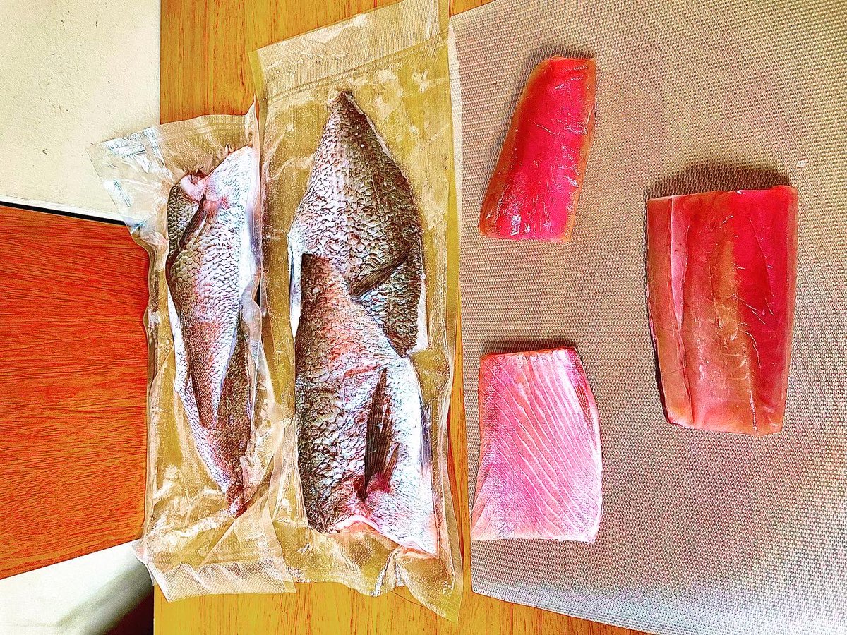 KOTAROUKING0718's tweet photo. 知り合いから新鮮なお魚送られてきた!
真鯛とマグロ！！
これはたまらない🤤
煮付けとマグロ丼に!
でら美味しかった！！
ご馳走様でした✨️

 #マグロ  #釣り  #真鯛  #新鮮  #刺身  #海鮮  #海  #男子ごはん  #男子料理  #男飯  #飯テロ  #料理  #料理好きな人と繋がりたい  #マグロ丼  #海鮮丼 https://t.co/iDpDVpIyc5