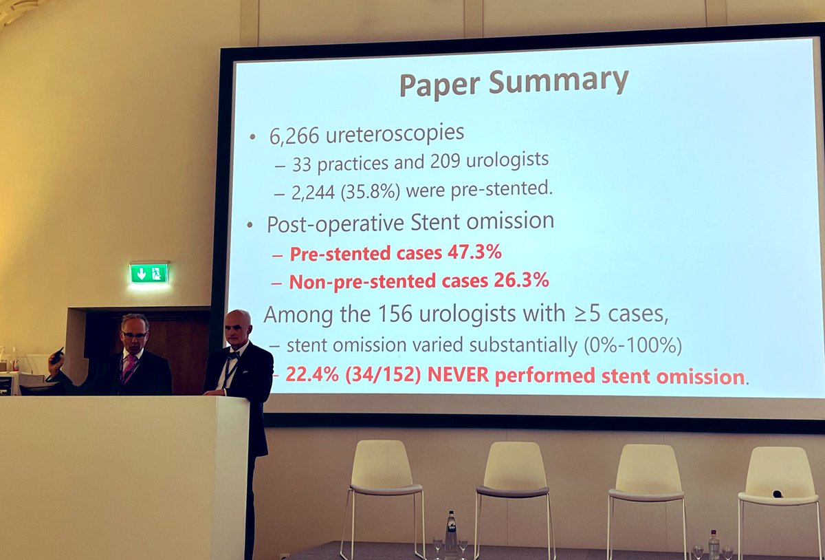 peepeeDoctor's tweet photo. @EndoLuminalEndo discussing @MUSICUrology data on stent omission in pre-stented pts. He does not stent routinely in these pts either after URS ! #BEAM23 @DrJohnMDiBi @caseydauw https://t.co/hqwdAf4xBS