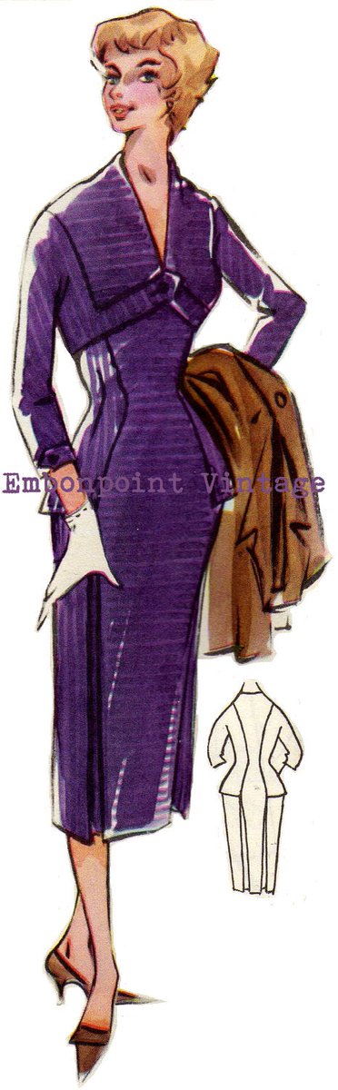 Vintage Sewing Pattern 1956 Dress PDF Plus Size (or any size)  - Pattern No 15 Kristin 1950s 50s Patterns Instant Download Rockabilly Swing tuppu.net/e20fc336 #EmbonpointVintage #Etsy #plussizevintage #PlusSize