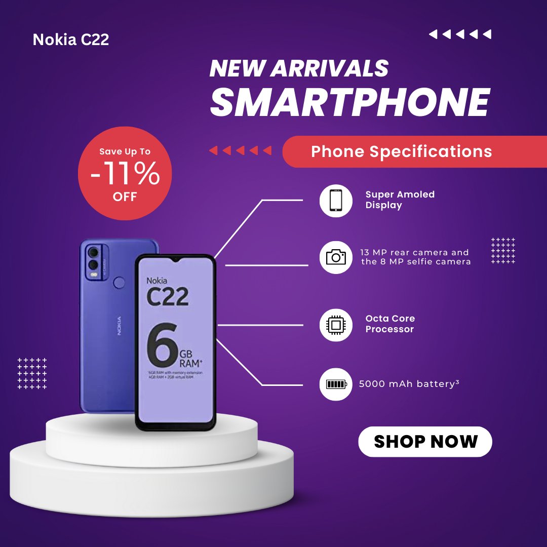 Compact, powerful smartphone with advanced features, high-resolution display and seamless user experience.
Shop now⏩ bit.ly/3IWhiui
#nokia
 #Smartphones 
 #Smartphones 
 #smartphonesale
 #smartphonebusiness
 #perfectsmartphone