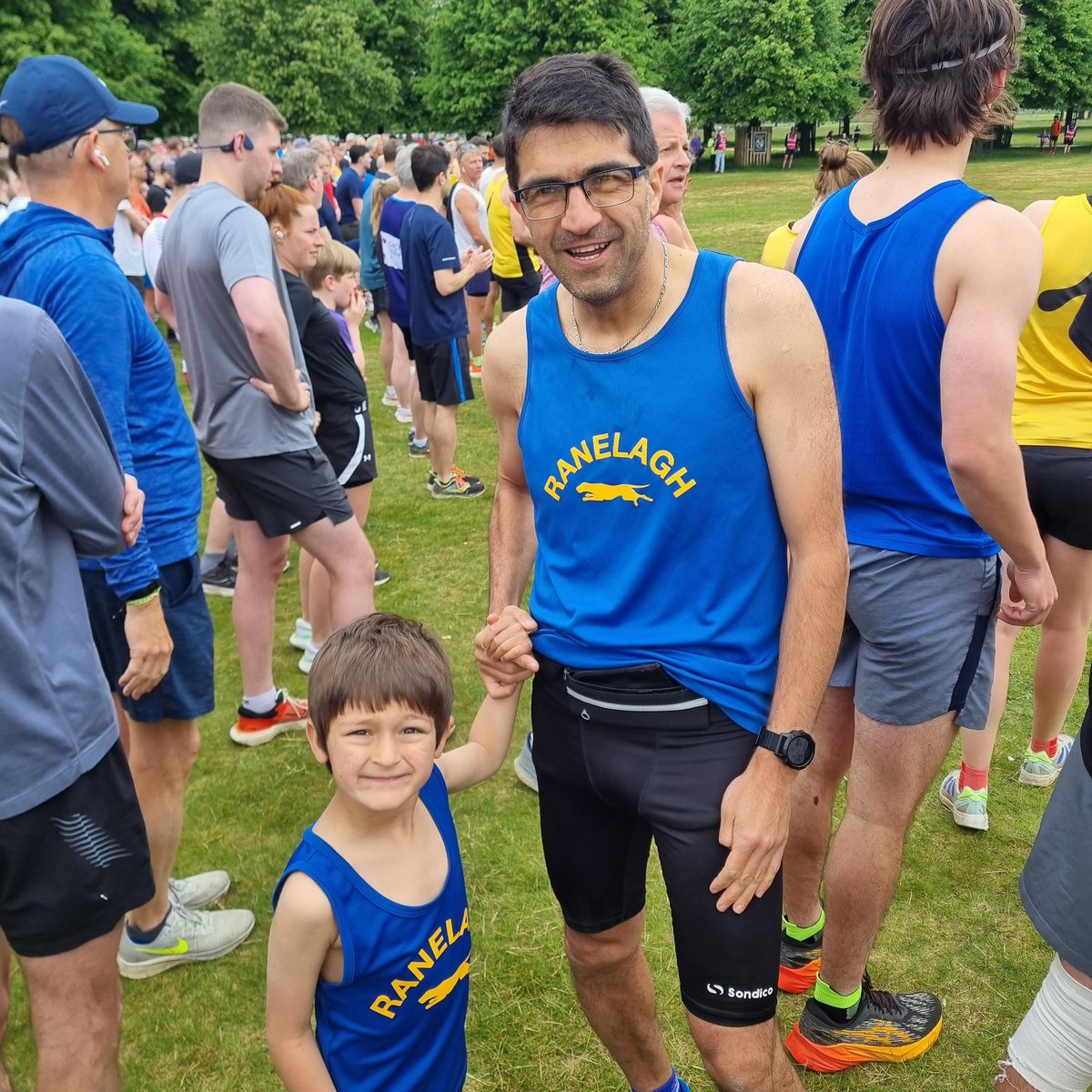 IamHadik's tweet photo. For the first (and hopefully many more to come) I and Rayka both ran in a mob match for the same club; @RanelaghHarrier and set a new PB (27:44')
So proud of him.  he even earned some points for the club. Remember he is still 5 years old. https://t.co/D7o4VHaW8L
