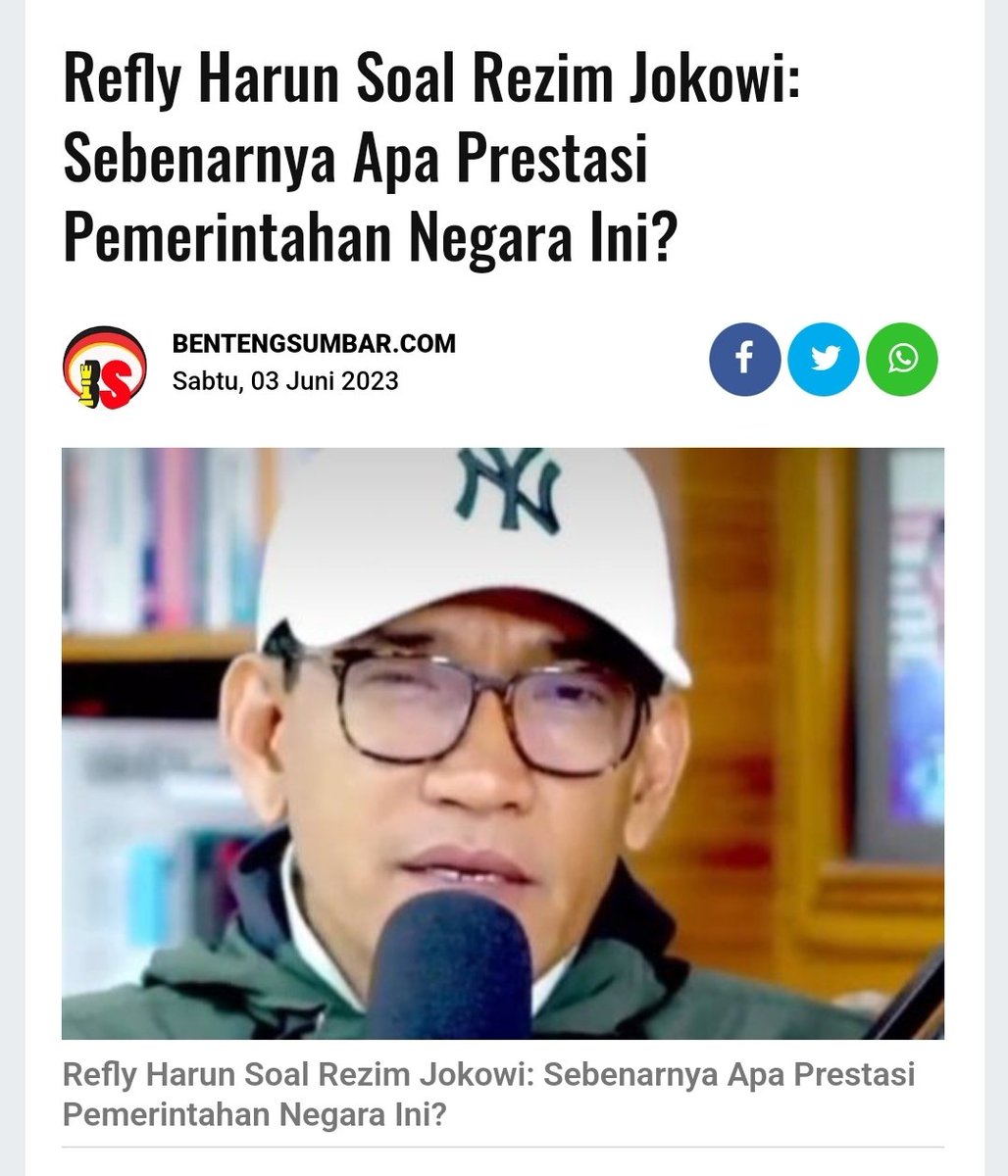 Jadi apa prestasi dan kontribusi Prof Refly Harun kepada bangsa Indonesia, apalagi setelah dipecat dari posisi Komisaris BUMN? Aku terkejut.. jut..